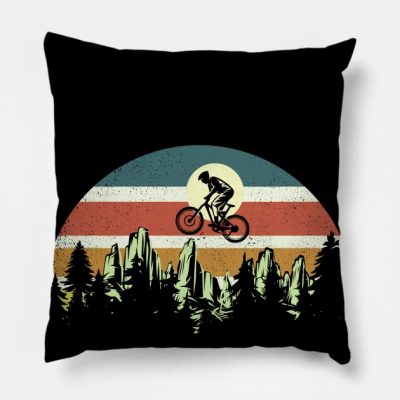 Mountain Bike Adventure Cool Tee Throw Pillow Official Mountain Biker Merch