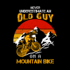 Never Underestimate An Old Guy On A Mountain Bike Tapestry Official Mountain Biker Merch