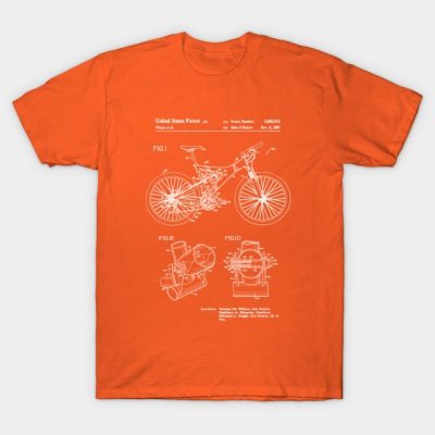 Mountain Bike Patent Inventors White T-Shirt Official Mountain Biker Merch