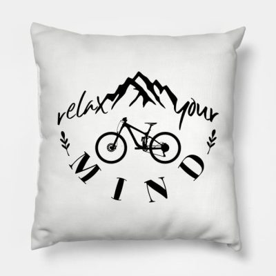 Mountain Bike Mtb Gift Mountains Cycling Biking Throw Pillow Official Mountain Biker Merch