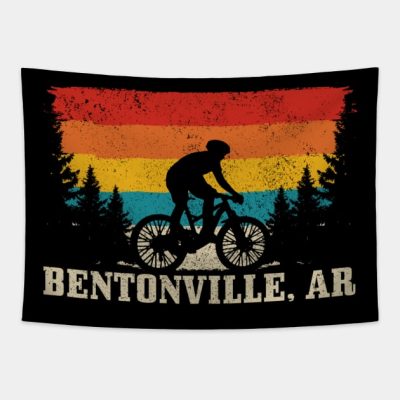 Bentonville Arkansas Vintage Mountain Bike Cycling Tapestry Official Mountain Biker Merch