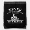 never underestimate an old woman on a bicycle drawstring bag r74488502a64d4e97880b198a809a75bc zffcx 1000 - Mountain Biker Gifts Store