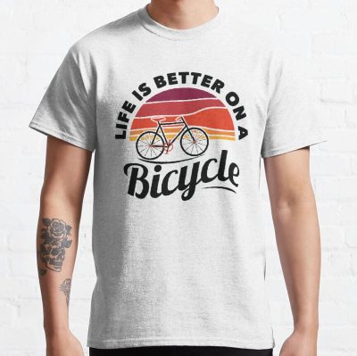 Life Is Better On A Bicycle Cycling Art Design With Quote Slogan T-Shirt Official Mountain Biker Merch