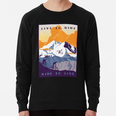 Live To Ride, Ride To Live Retro Cycling Poster Sweatshirt Official Mountain Biker Merch