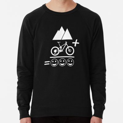 Mountains Biking Lover Mountains + Bike = Happiness Perfect Gift For Mountain Bikers Sweatshirt Official Mountain Biker Merch