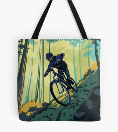 Retro Styled Mountain Bike Poster Art Tote Bag Official Mountain Biker Merch