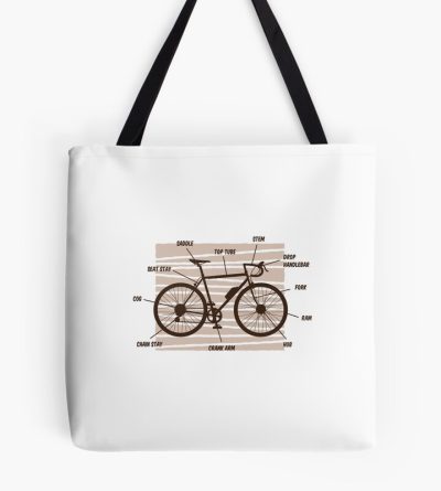 The Anatomy Of A Bicycle Tote Bag Official Mountain Biker Merch
