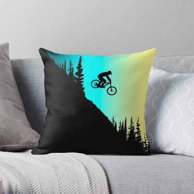 Mtb Colors Throw Pillow Official Mountain Biker Merch