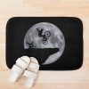 Mountain Bike Rider In Front Of The Moon Bath Mat Official Mountain Biker Merch