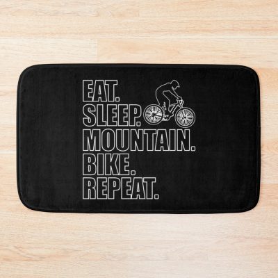 Eat Sleep Mountain Bike Repeat Bath Mat Official Mountain Biker Merch