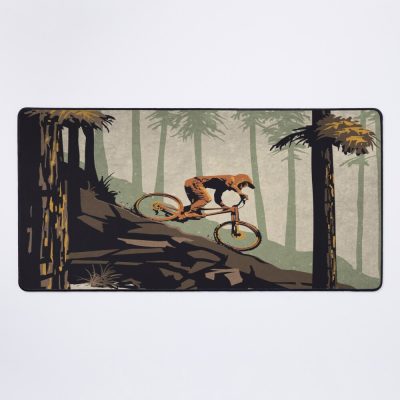 Retro Scenic Mountain Bike Poster Art: Think Outside, No Box Required! Mouse Pad Official Mountain Biker Merch