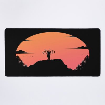 Sunset Mountain Bike Ride, Healthy Life Style Mouse Pad Official Mountain Biker Merch