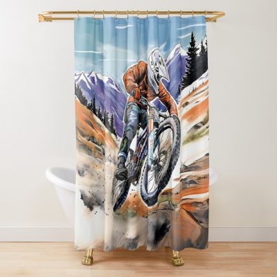 Watch It - Mountain Bike Shower Curtain Official Mountain Biker Merch