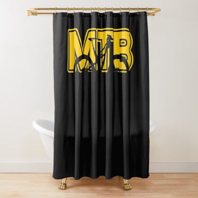 Mtb Mountain Bike Shower Curtain Official Mountain Biker Merch