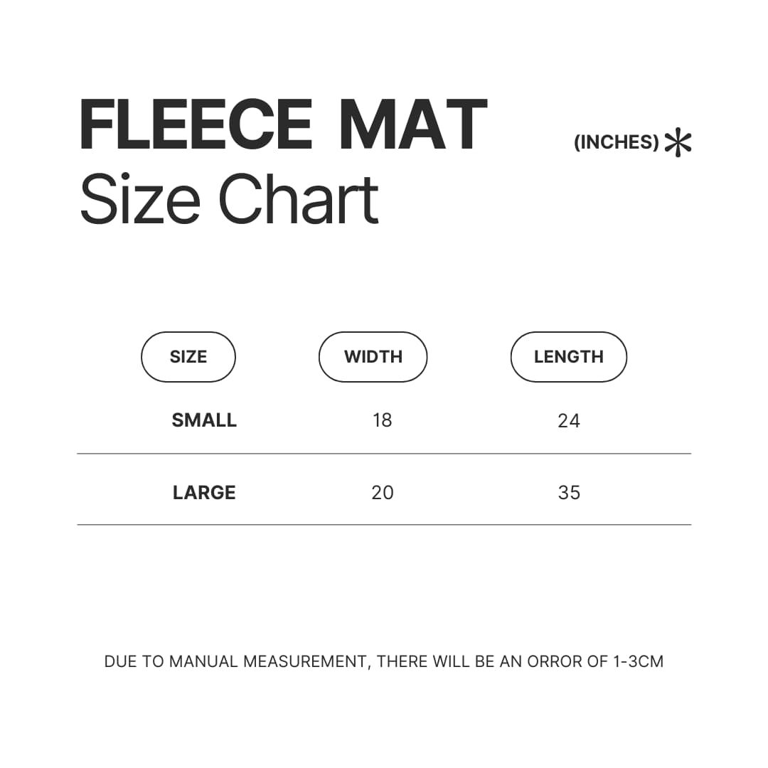 Fleece Mat Size Chart - Mountain Biker Gifts Store
