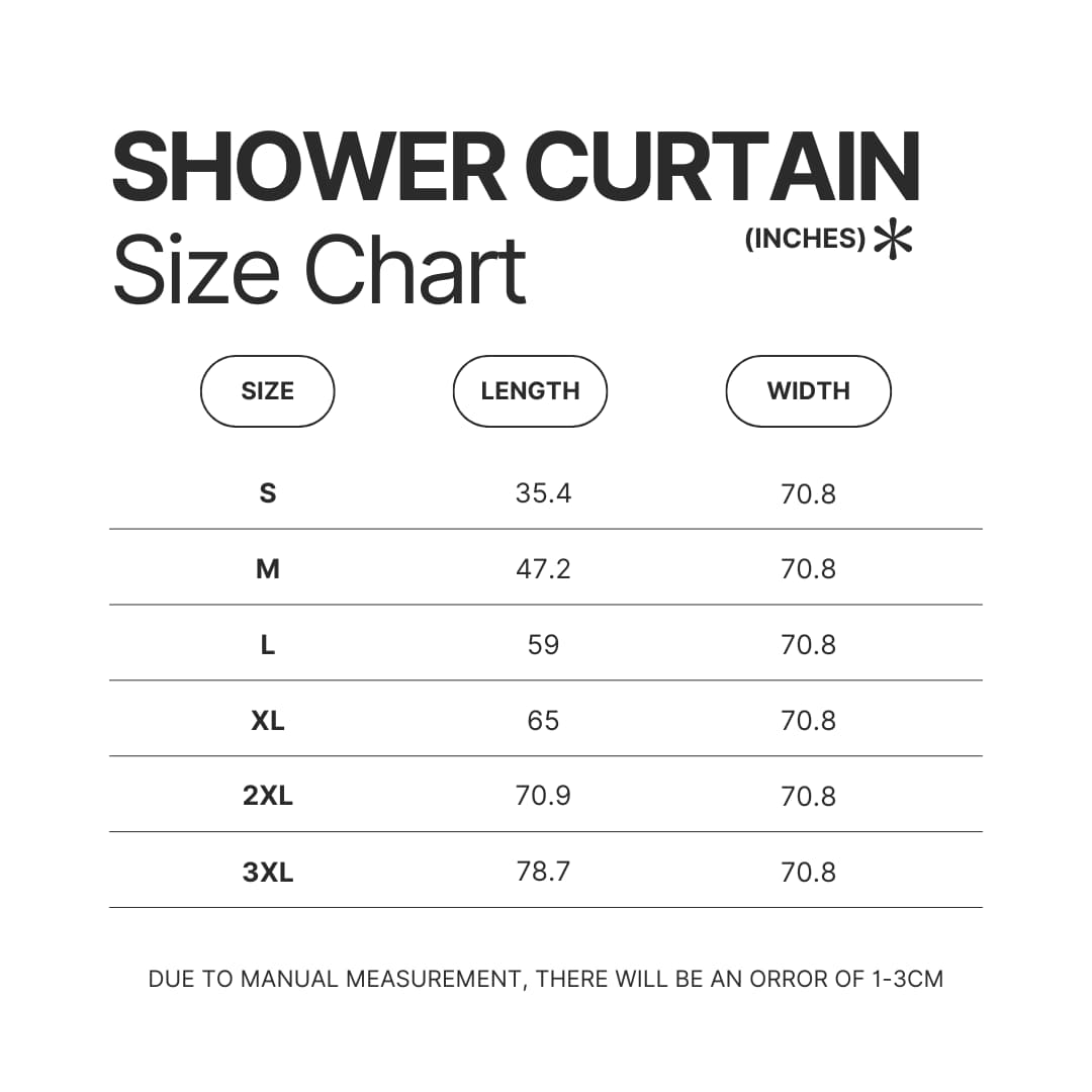 Shower Curtain Size Chart - Mountain Biker Gifts Store