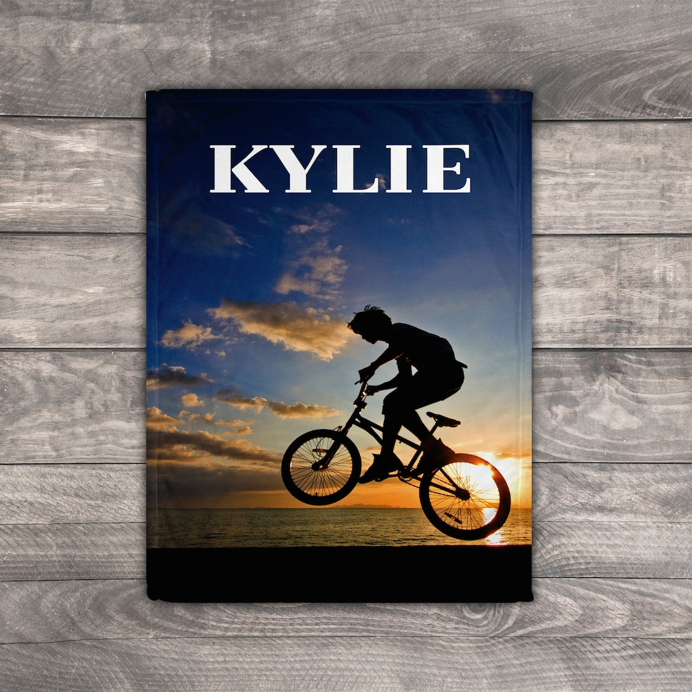 Personalized Bike Blanket, Gifts For Bike Riders