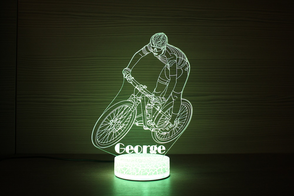 Mountain Biker Gifts MTB Gift Biker Light 3D Night Lamp 3D Night Light