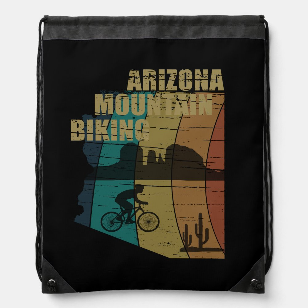 Mountain Bike Arizona Mountain Biking Drawstring Bag